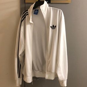 Adidas White and Black Track Jacket